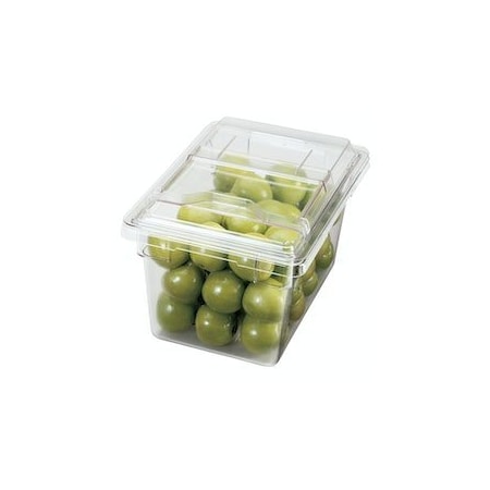 Cambro Camwear 12"x18"x9" Deep 4.75 gal. Clear Polycarbonate Food Storage Box 12189CW135